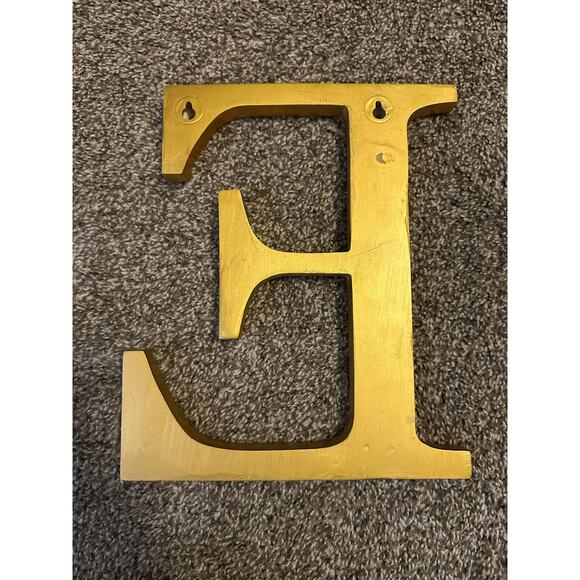 Pottery Barn decorative gold "E" letter - Picture 2 of 4